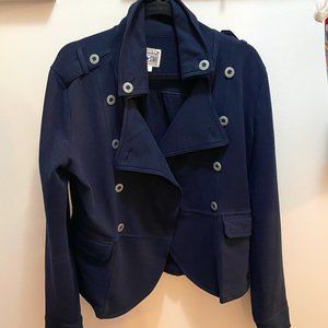 Converse Navy Double-Breasted Knit Jacket